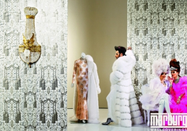 Preview: Marburg Tapete Harald Glööckler Nr: 52570 gold Un raumbildi