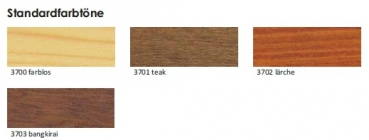 Preview: Pigrol Holzpflegeöl Farbtöne Farbtonkarte