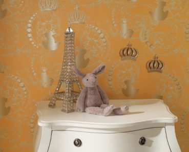 Preview: Marburg Tapete Glööckler 54119 Childre's Paradise Ornament satin rot