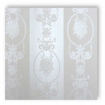 Rasch Textil Love Vlies Tapete Nr. 136846 Streifen Barock satin creme/weiß