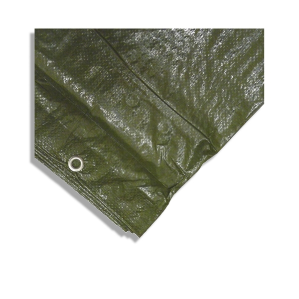 Schutzplane, gewebeverstärkt, mit Metallösen, 10x12m, 90g/m²