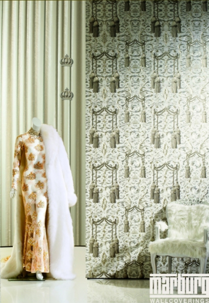 Marburg Tapete Harald Glööckler Nr: 52570 gold Uni zimmer