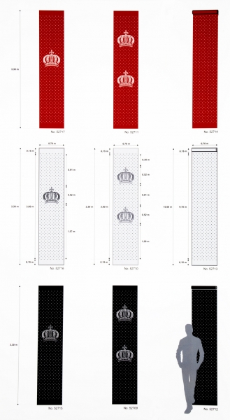 MaMarburg Tapete Harald Glööckler Nr: 52717 Strass Krone rot Strasssteine
