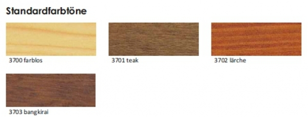 Pigrol Holzpflegeöl Farbtöne Farbtonkarte