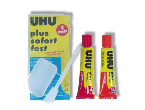 UHU plus sofortfest 35g, 2 Komponenten Epoxidharzklebstoff transparent, nach 5 min. fest